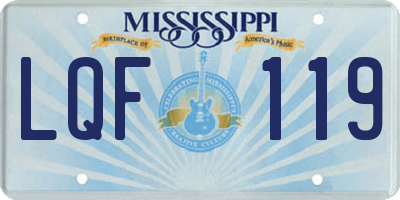 MS license plate LQF119