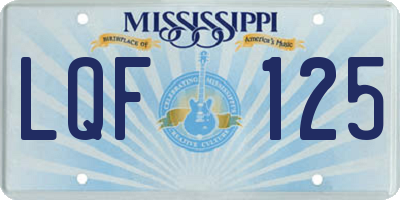 MS license plate LQF125