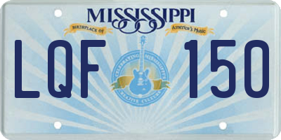 MS license plate LQF150