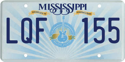 MS license plate LQF155