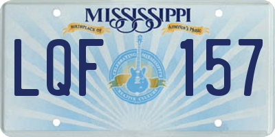 MS license plate LQF157