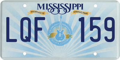 MS license plate LQF159