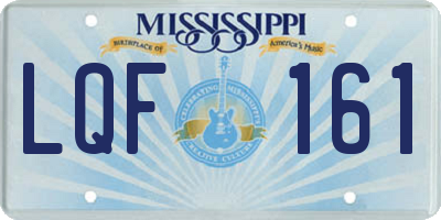 MS license plate LQF161