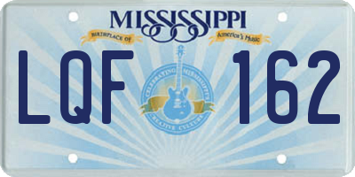 MS license plate LQF162