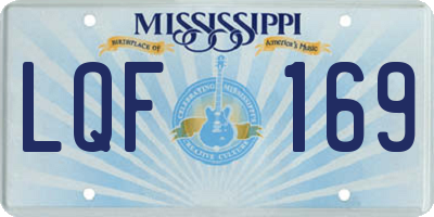 MS license plate LQF169