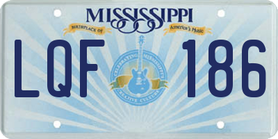 MS license plate LQF186
