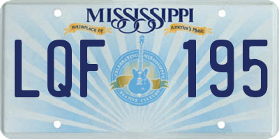 MS license plate LQF195