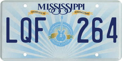 MS license plate LQF264
