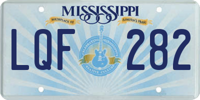 MS license plate LQF282