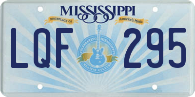MS license plate LQF295