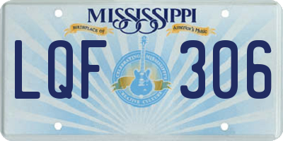 MS license plate LQF306