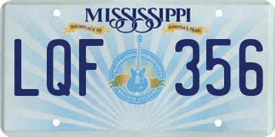 MS license plate LQF356