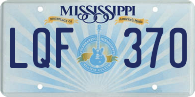 MS license plate LQF370