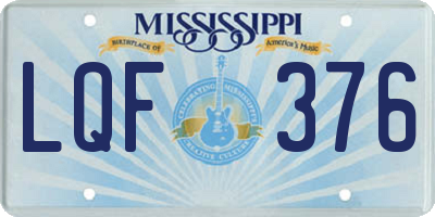 MS license plate LQF376