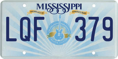 MS license plate LQF379