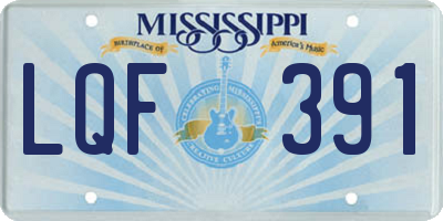 MS license plate LQF391