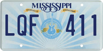MS license plate LQF411