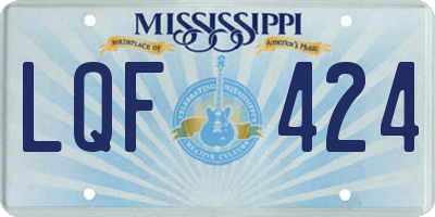 MS license plate LQF424