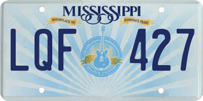 MS license plate LQF427