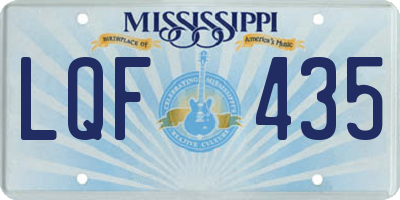 MS license plate LQF435