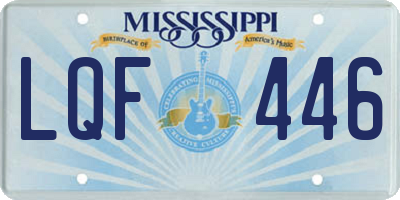 MS license plate LQF446