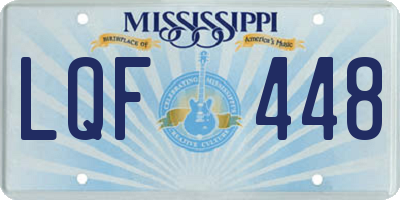 MS license plate LQF448