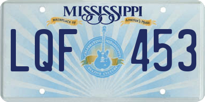 MS license plate LQF453