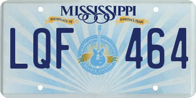 MS license plate LQF464