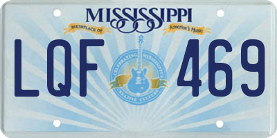 MS license plate LQF469