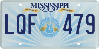 MS license plate LQF479
