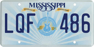 MS license plate LQF486