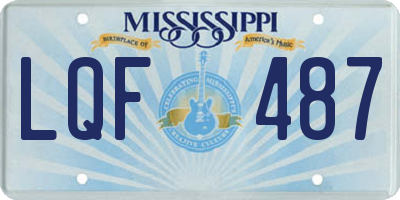 MS license plate LQF487