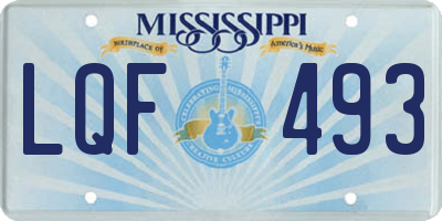 MS license plate LQF493