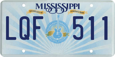MS license plate LQF511