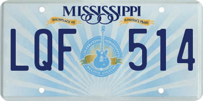 MS license plate LQF514