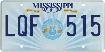 MS license plate LQF515