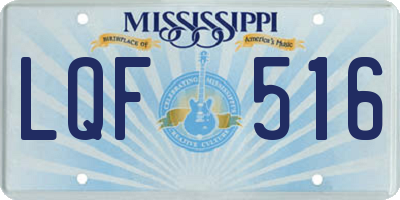 MS license plate LQF516