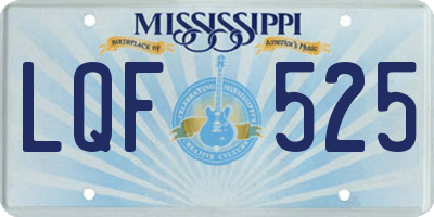 MS license plate LQF525
