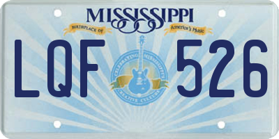 MS license plate LQF526