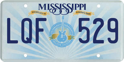 MS license plate LQF529