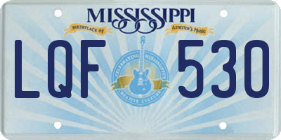 MS license plate LQF530