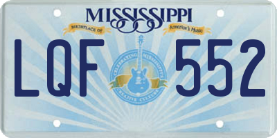 MS license plate LQF552
