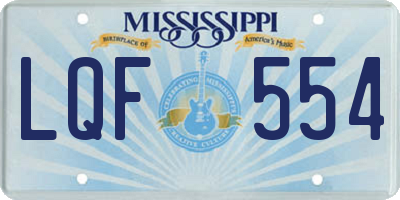 MS license plate LQF554
