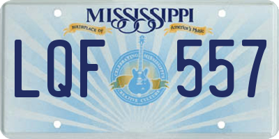 MS license plate LQF557