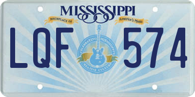MS license plate LQF574