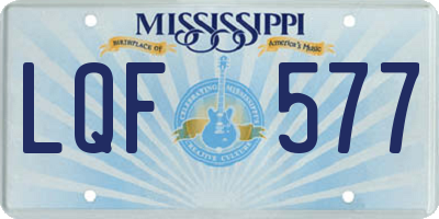 MS license plate LQF577