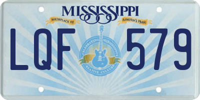 MS license plate LQF579