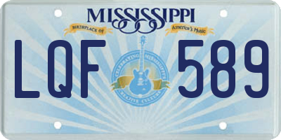 MS license plate LQF589