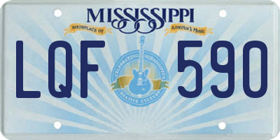 MS license plate LQF590