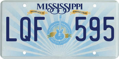 MS license plate LQF595